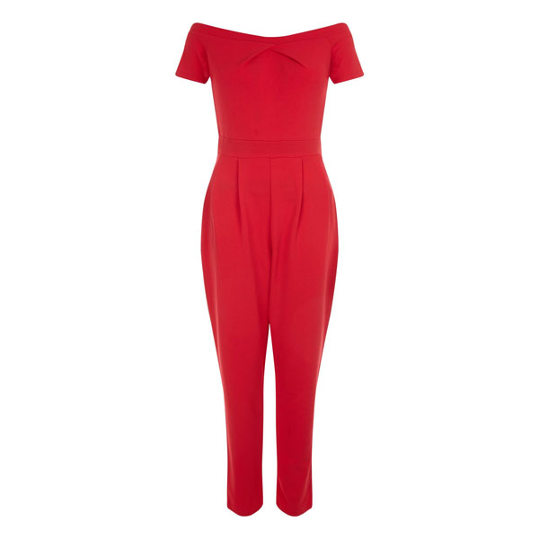 perfect-party-fashion-dark-red-bardot-neck-twist-front-jumpsuit