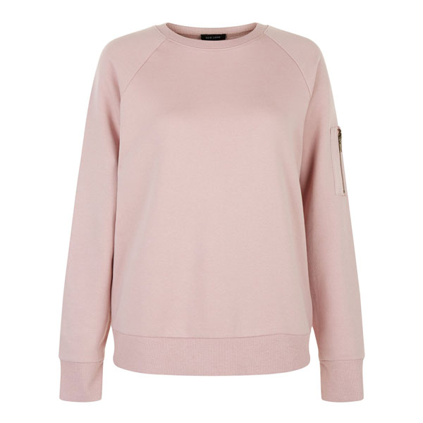 perfect-party-fashion-shell-pink-zip-pocket-sleeve-sweater